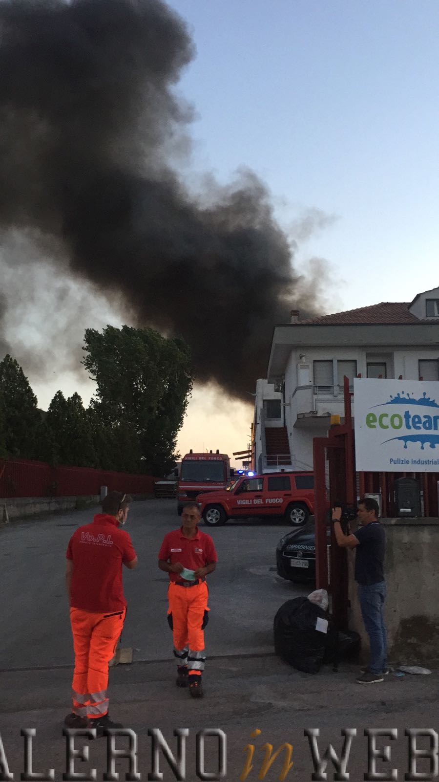 Incendio Ingro calzature - 11 agosto